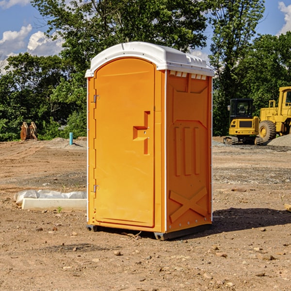 how often are the porta potties cleaned and serviced during a rental period in Gueydan